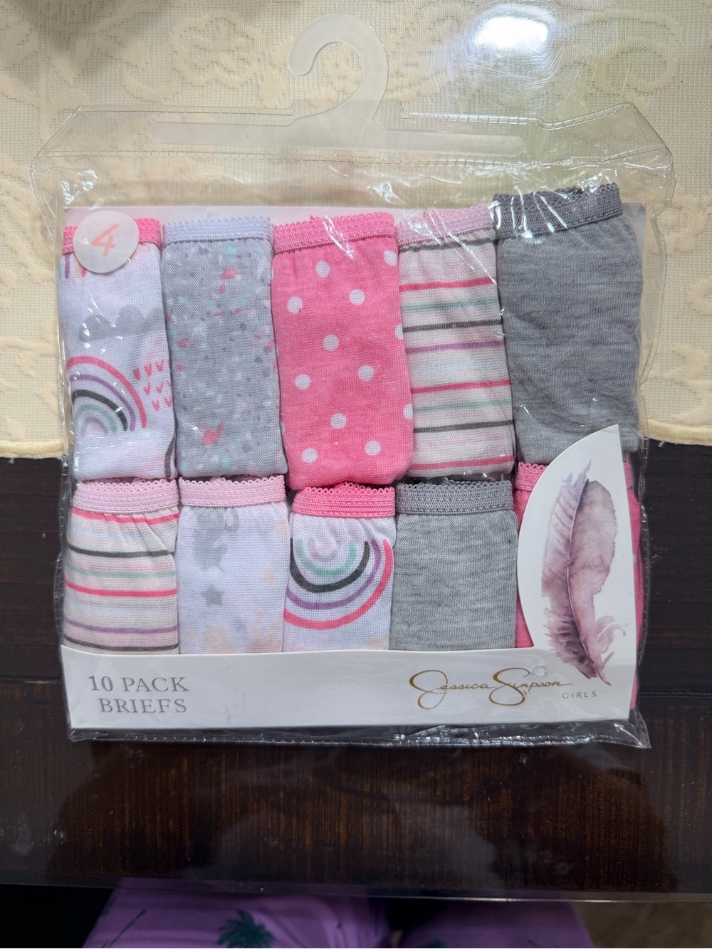 Jessica Simpson Girls Underwear Pack in Pink and White
